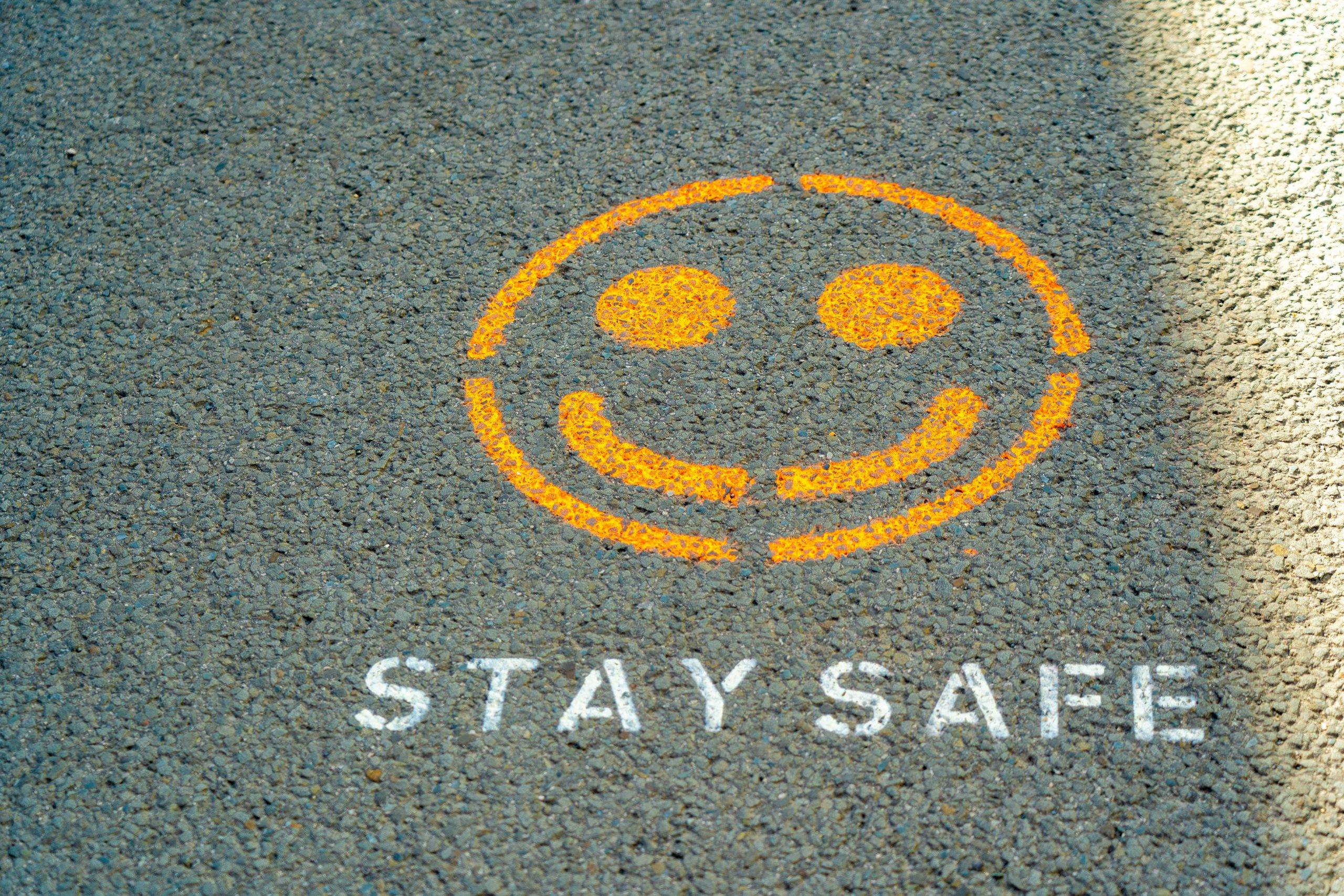 road-yellow-smile-stay-safe